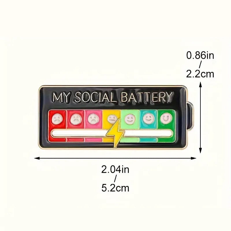 Social Battery Pin