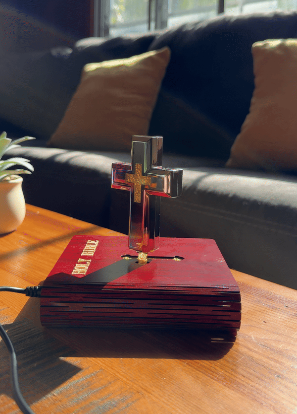 Levitating Cross Lamp
