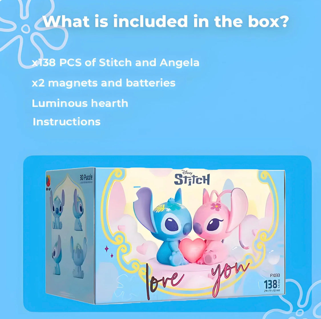 Stitch Puzzle 3D Lamp