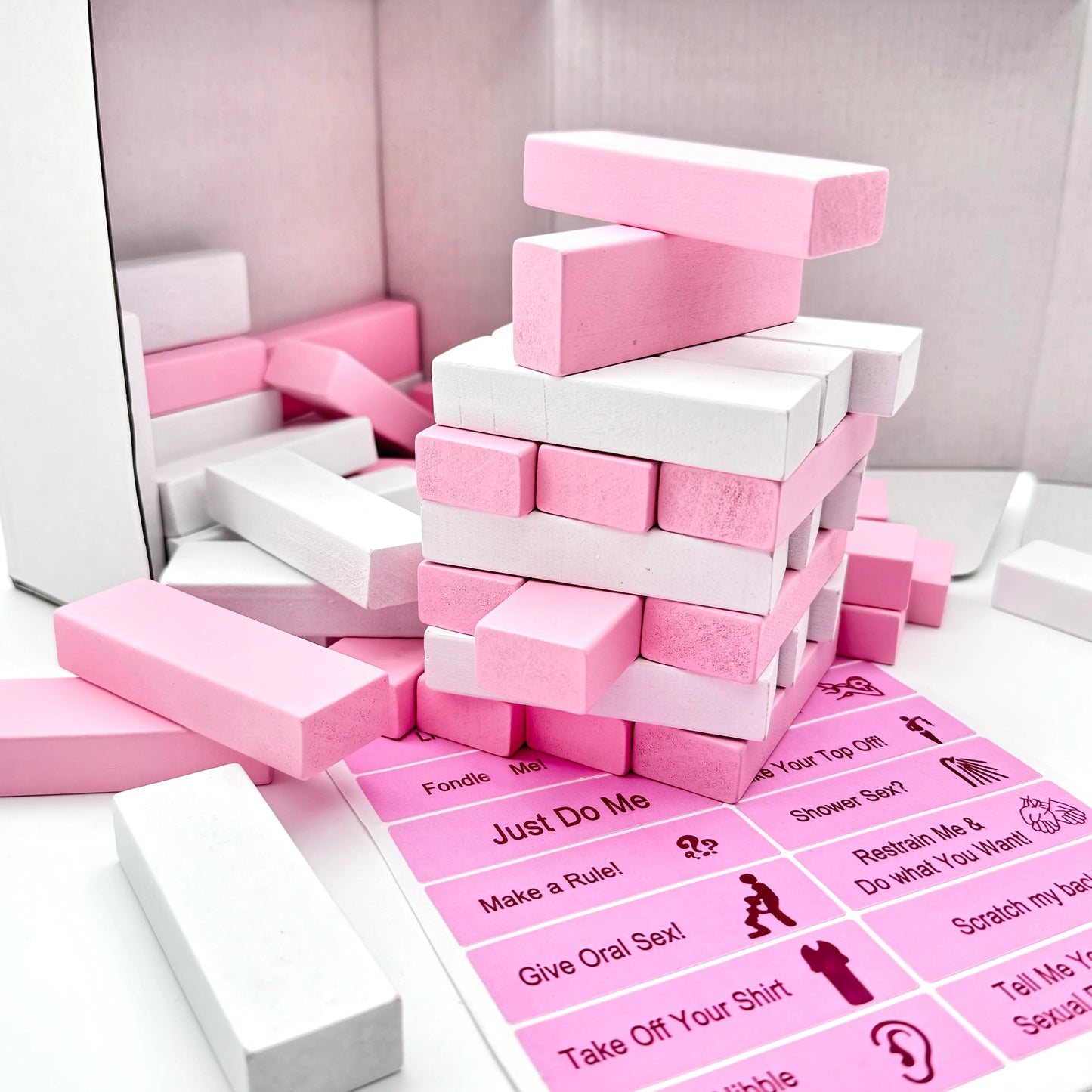 Naughty Tower Blocks (pink&white)